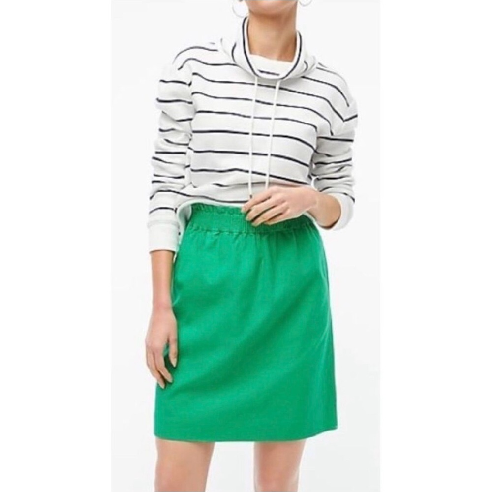 J. Crew Factory Kelly Green Elastic-Waist Mini Skirt